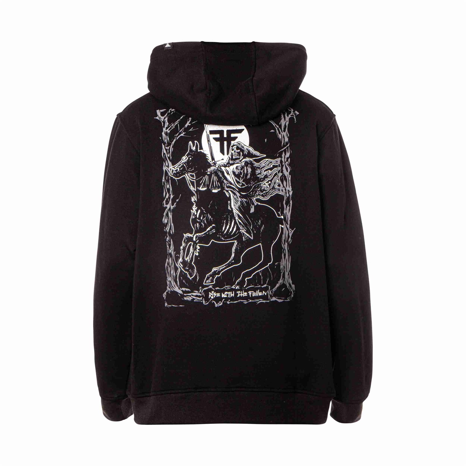 mikina FALLEN - Dark Horse Tarot Hoodie Black White (BLACK/WHITE) velikost: S