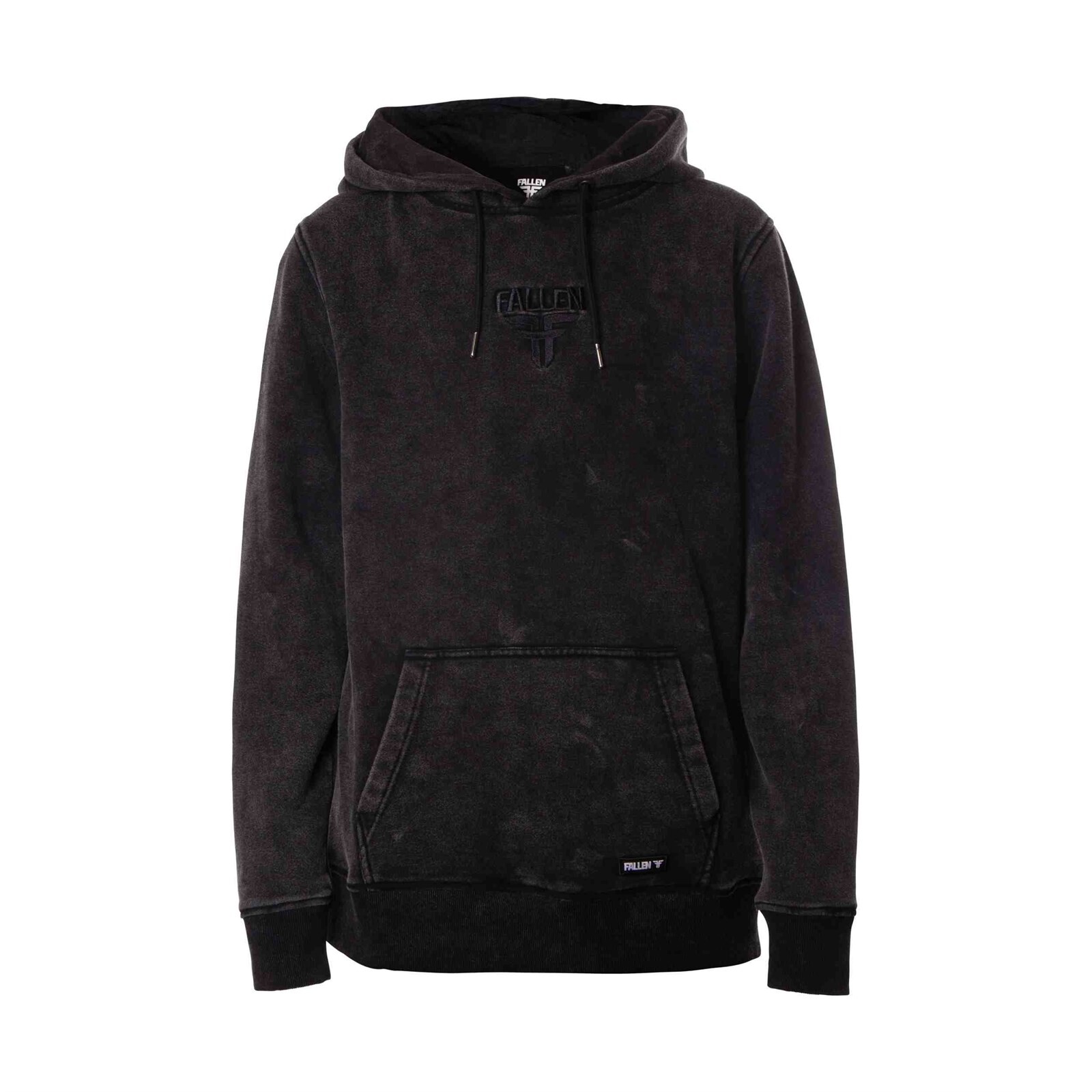 mikina FALLEN - Insignia Embroidered Hoodie Washed Black (WASHED BLACK) velikost: M
