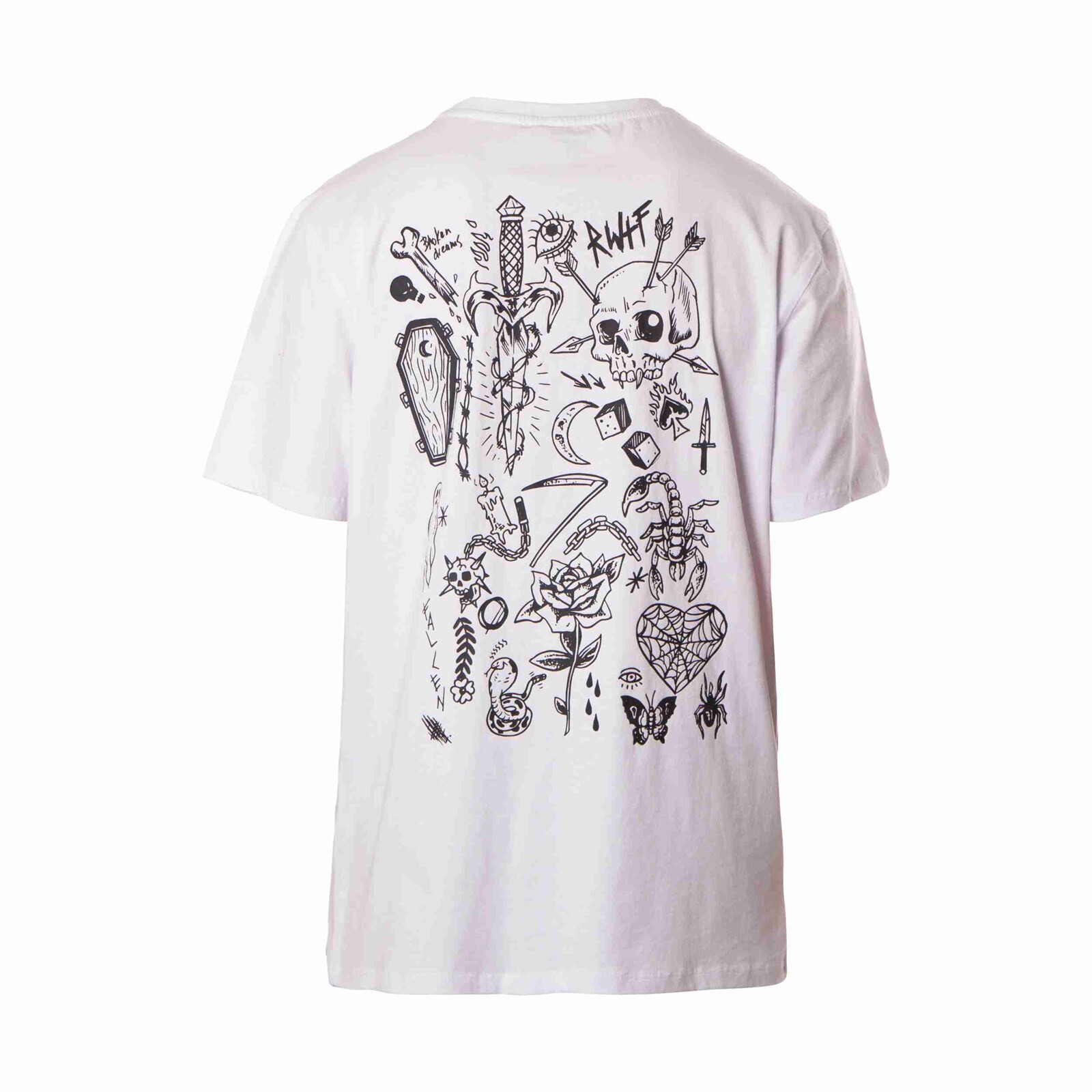 triko FALLEN - Flash Art Tee White Black (WHITE/BLACK) velikost: M