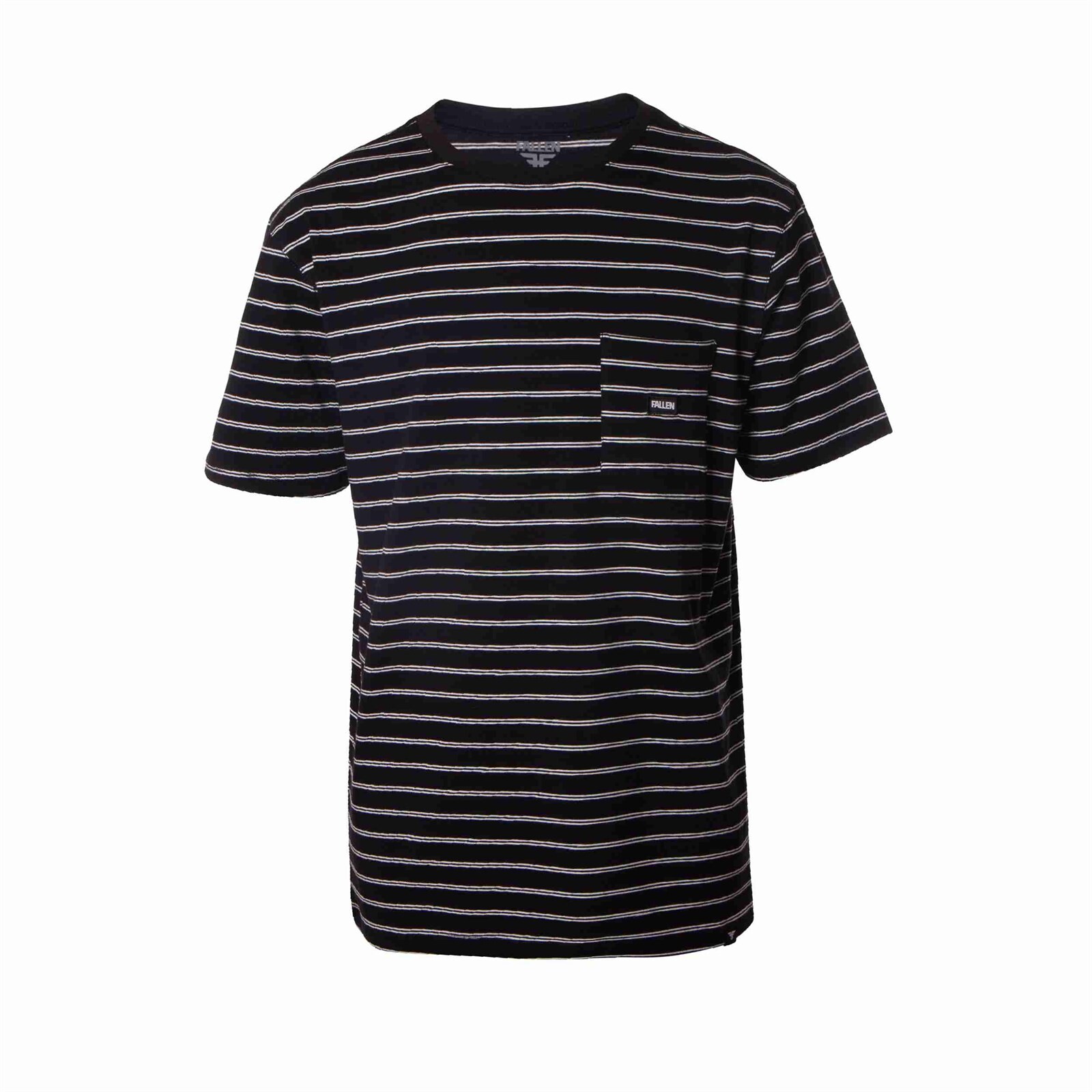 triko FALLEN - Striped Pocket Tee Black White (BLACK/WHITE) velikost: S