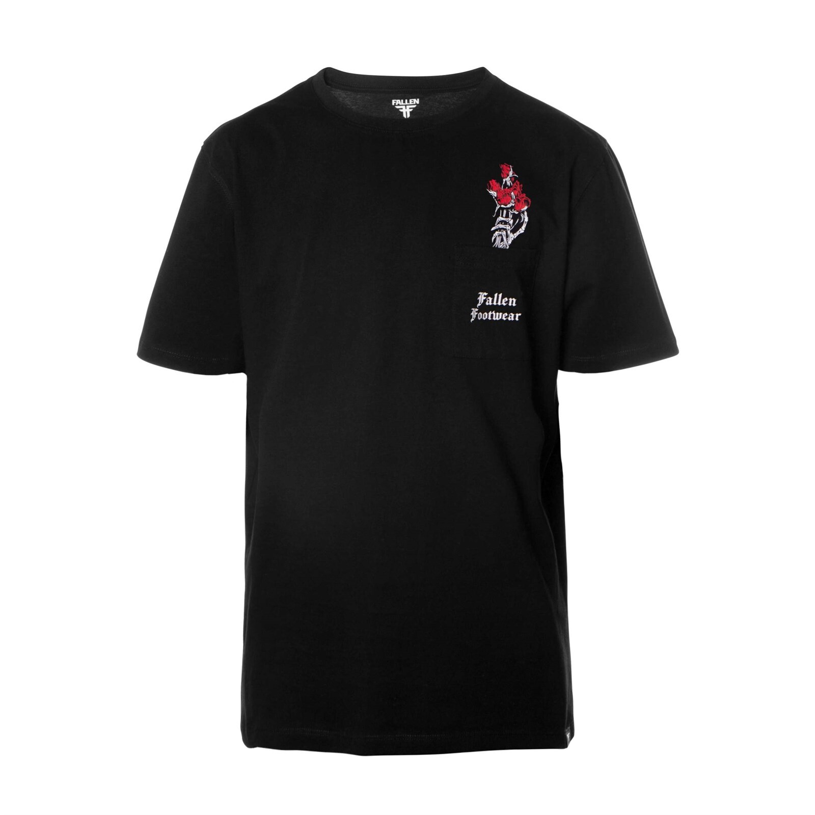 triko FALLEN - Melrose Pocket Tee Black Red (BLACK/RED) velikost: S
