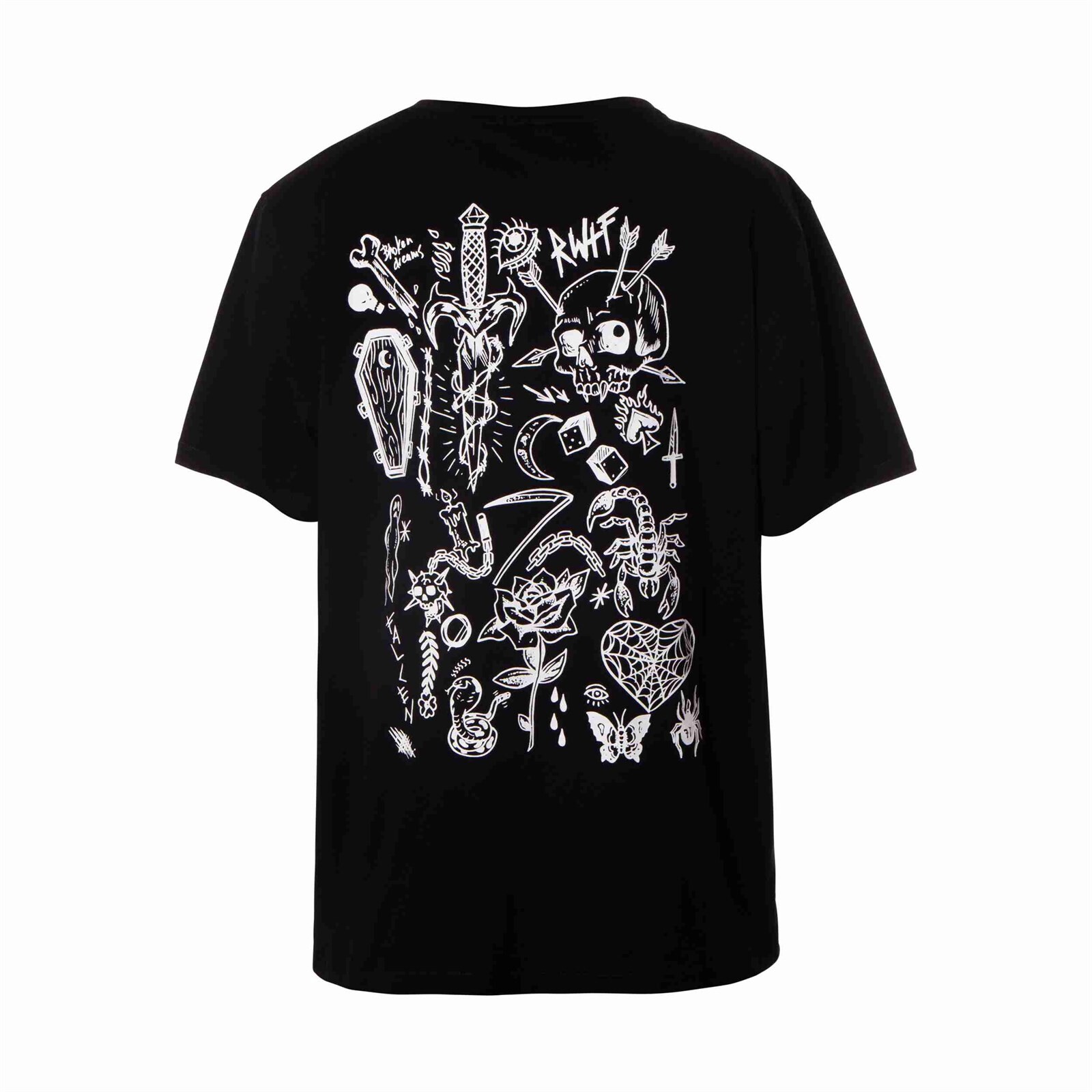 triko FALLEN - Flash Art Tee Black White (BLACK/WHITE) velikost: L