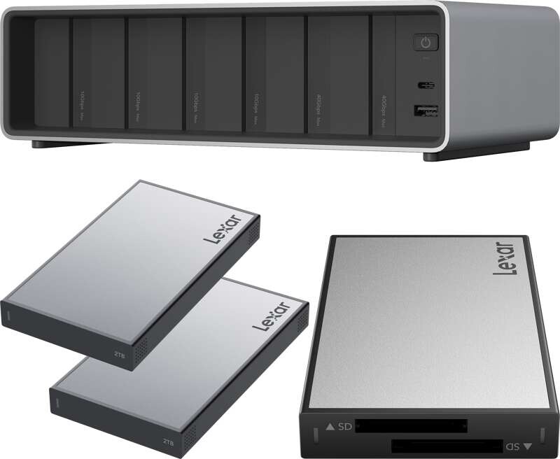 Lexar Professional Workflow Pro with Thunderbolt4 uplink I with Dual SD reader and 2x2TB SSD F800/720/2x502T-2TB