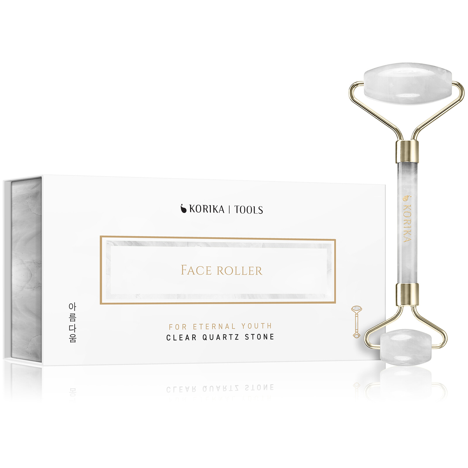 KORIKA Masážní váleček na obličej z čistého křemene (Face Roller)