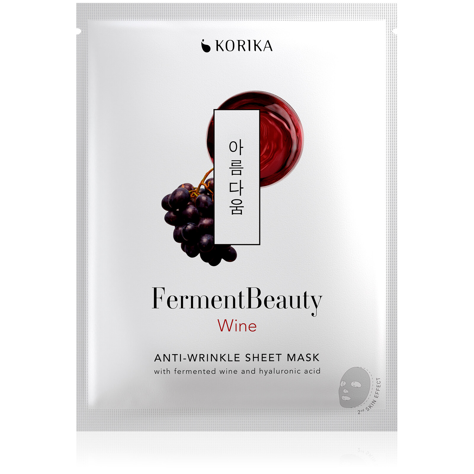 KORIKA Anti-aging plátýnková maska FermentBeauty Wine (Anti-Wrinkle Sheet Mask) 20 g