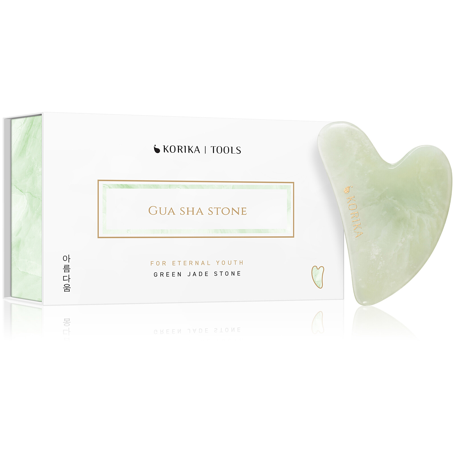 KORIKA Gua Sha kámen ze zeleného jadeitu (Gua Sha Stone)