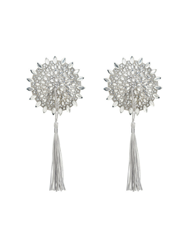 Sexy lepítka na bradavky Mistiqua stříbrné - Obsessive