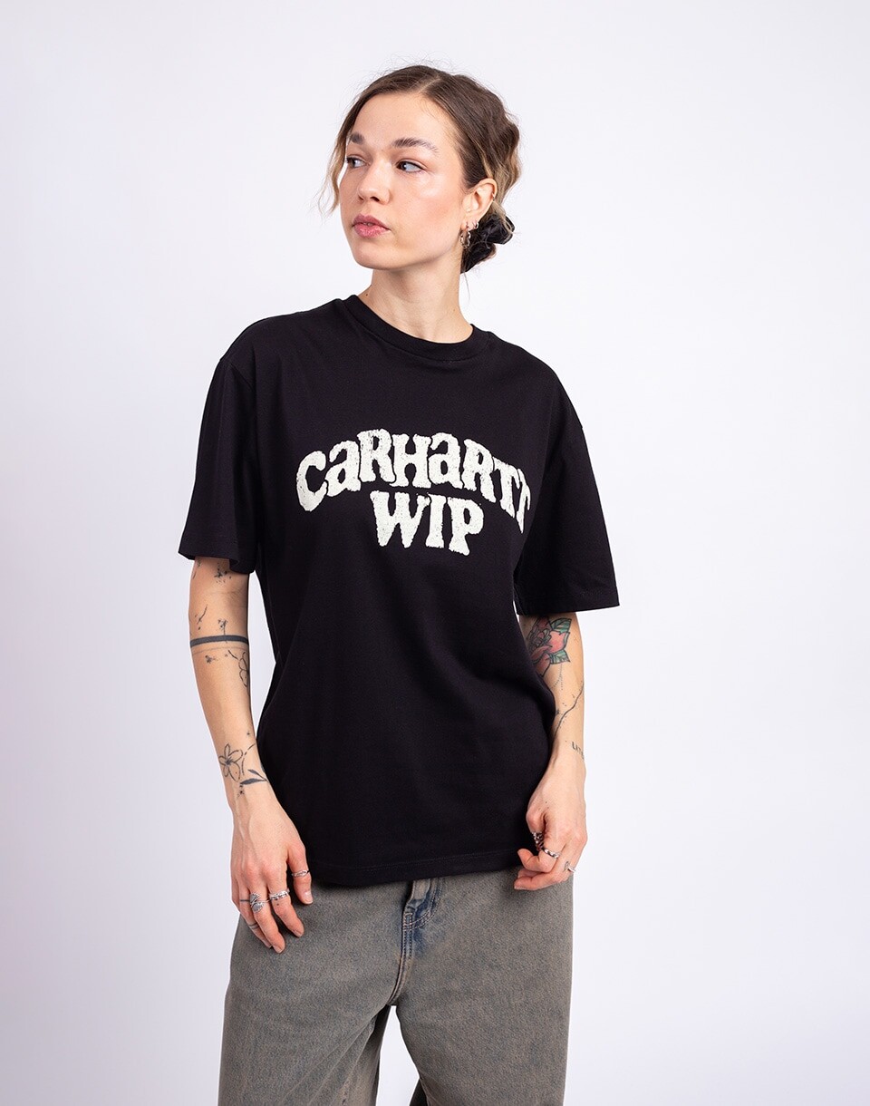 Carhartt WIP W' S/S Guide Club T-Shirt Black heavy stone wash XS