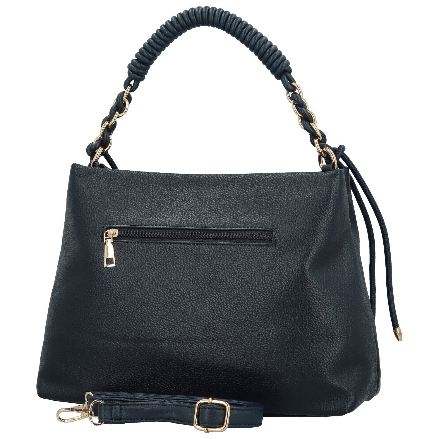 Luxusní dámská koženková kabelka do ruky MaxFly Bodi, tmavě modrá