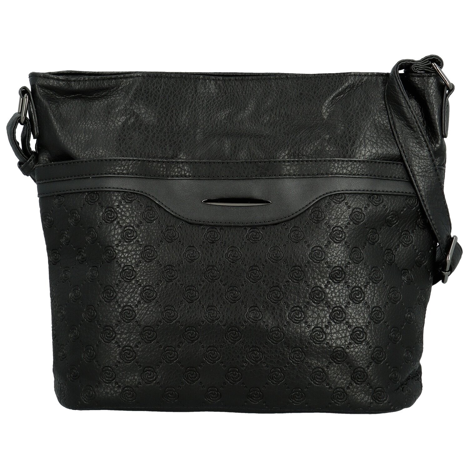 Módní dámská koženková crossbody kabelka Blandina, černá