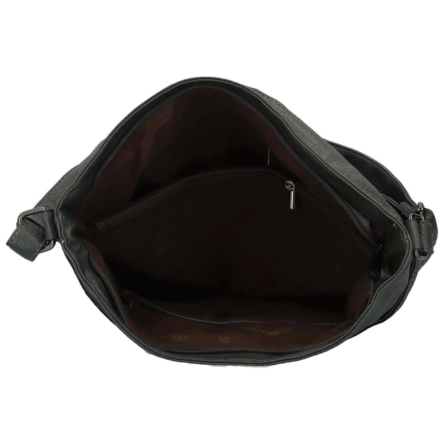 Módní dámská koženková crossbody kabelka Blandina, tmavě šedá