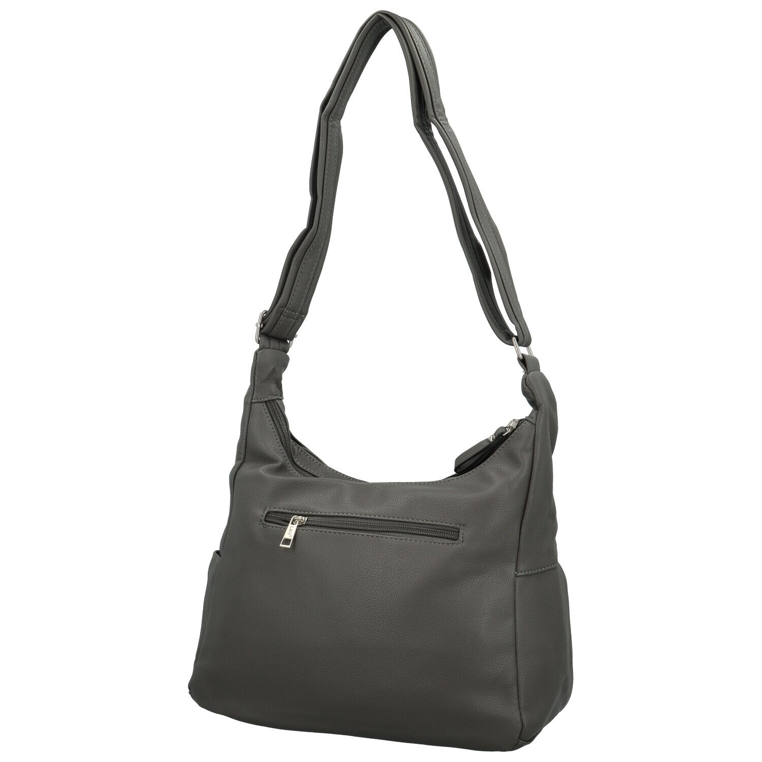 Stylová dámská koženková crossbody kabelka Arleta, tmavě šedá