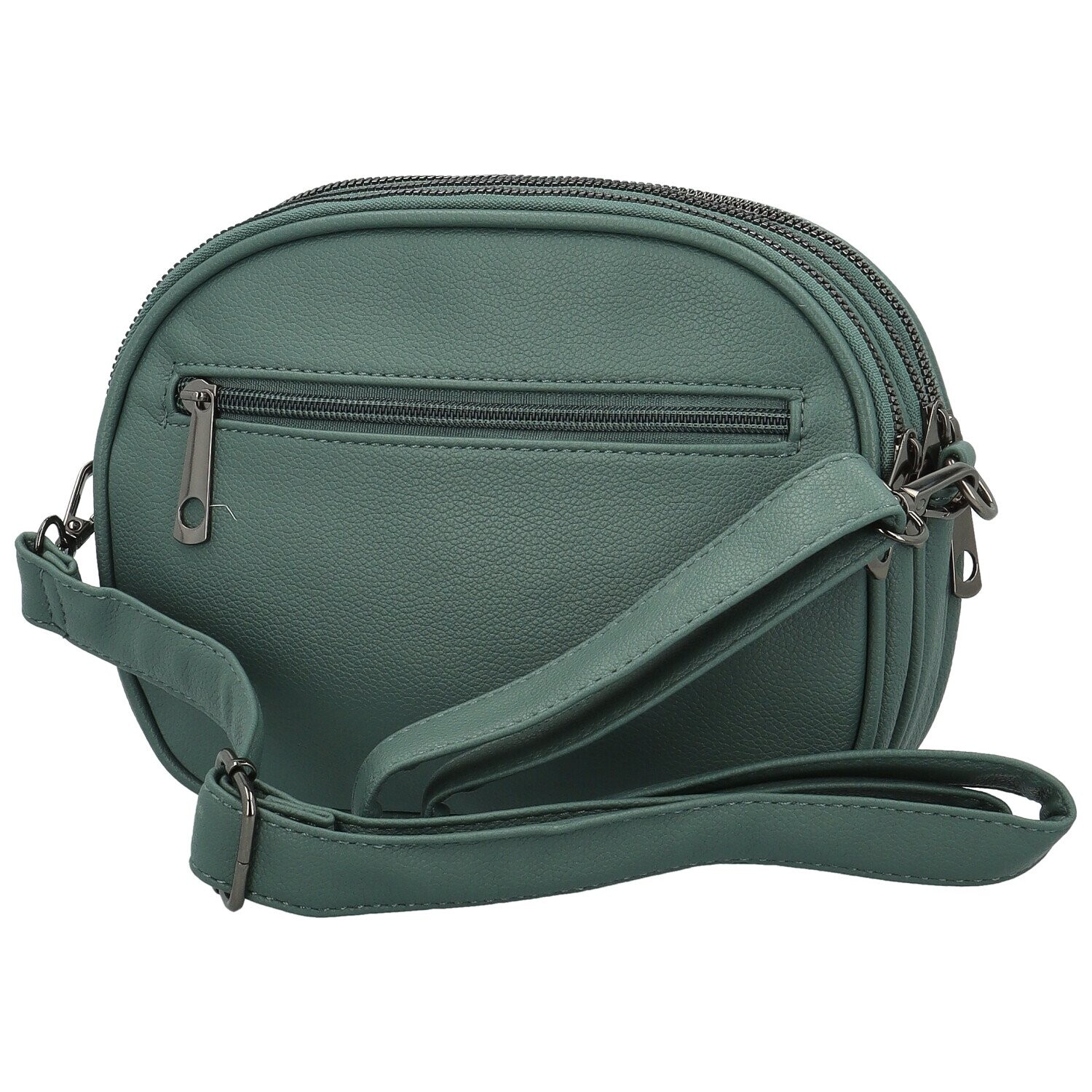 Trendy koženková crossbody  kabelka Jennifer, modrozelená