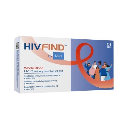 Meril HIV FIND Sebetest na detekci HIV z krve 1ks