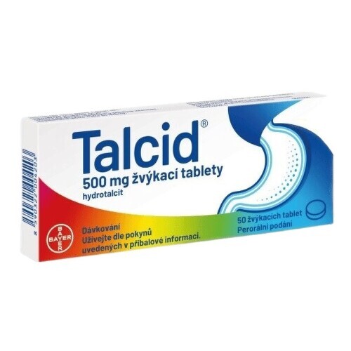 TALCID 500MG žvýkací tableta 50 I