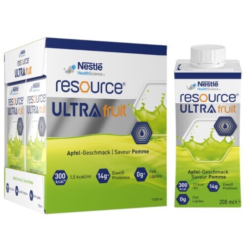 RESOURCE ULTRA FRUIT HIGH PROTEIN PŘÍCHUŤ JABLKO perorální roztok 4X200ML