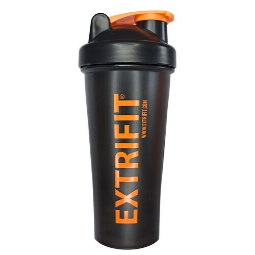 Extrifit Šejkr 600 ml černý, oranžové logo