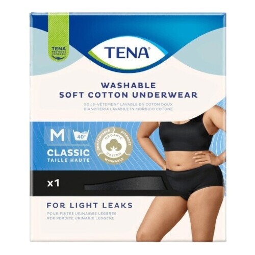 TENA Washable Underwear M černé inkontinenční kalhotky pro ženy 1ks