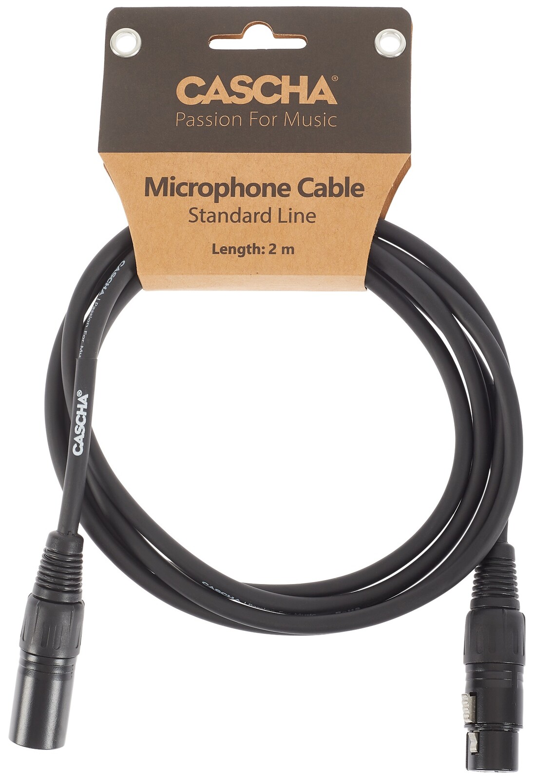 Cascha Standard Line Mic Cable Black 2m (rozbalené)