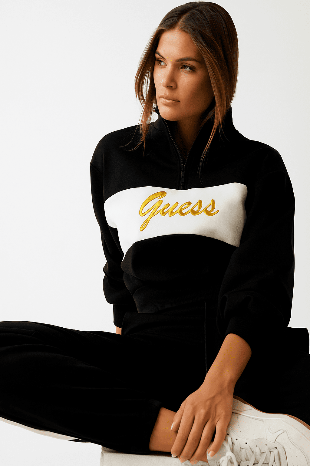 Guess fabia half-zip sweatshirt s