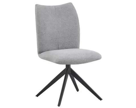 Otočná jídelní židle Kassandra, holubí šedá tkanina