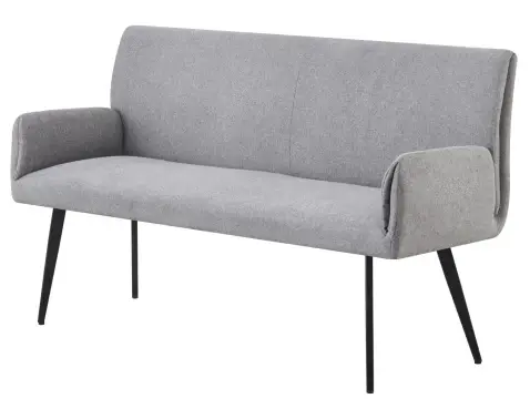 Jídelní lavice s područkami Kassandra, holubí šedá tkanina