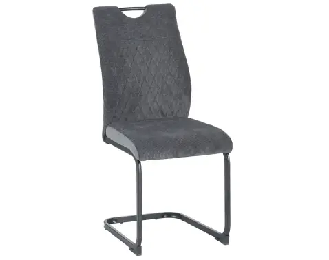 Jídelní židle Gent, kouřově šedá látka/látka v optice kůže