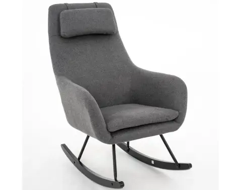 Houpací křeslo Galileo, středně šedá tkanina