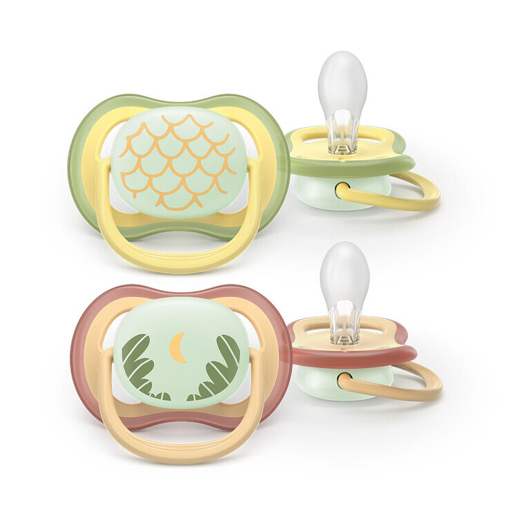 Philips AVENT Šidítko Ultra air noční 0-6m neutral, 2ks