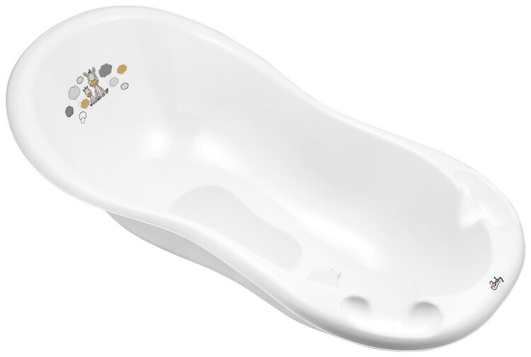 MALTEX Vanička Zebra 100 cm se špuntem a protiskluzovou podložkou - white