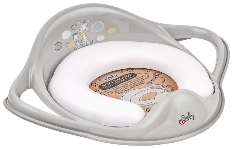 MALTEX Redukce na WC s úchyty měkká Zebra - Grey