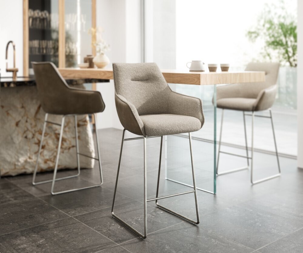 Barová židle Alja-Flex tenká podnož nerezová ocel smíšené materiály