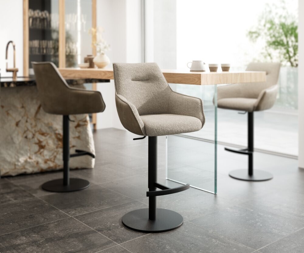 Barová židle Alja-Flex otočná podnož výškově nastavitelná kov černá