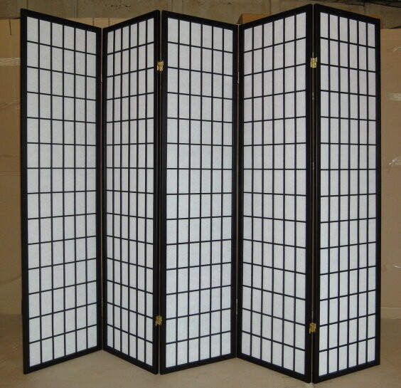 Paravan 5 dílný SC01-5 BK Hometrade