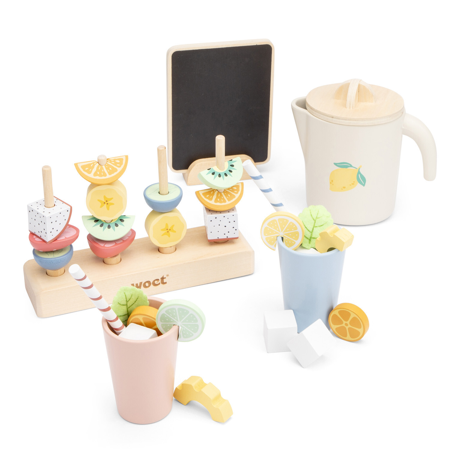 Dřevěná hrací sada - letní párty