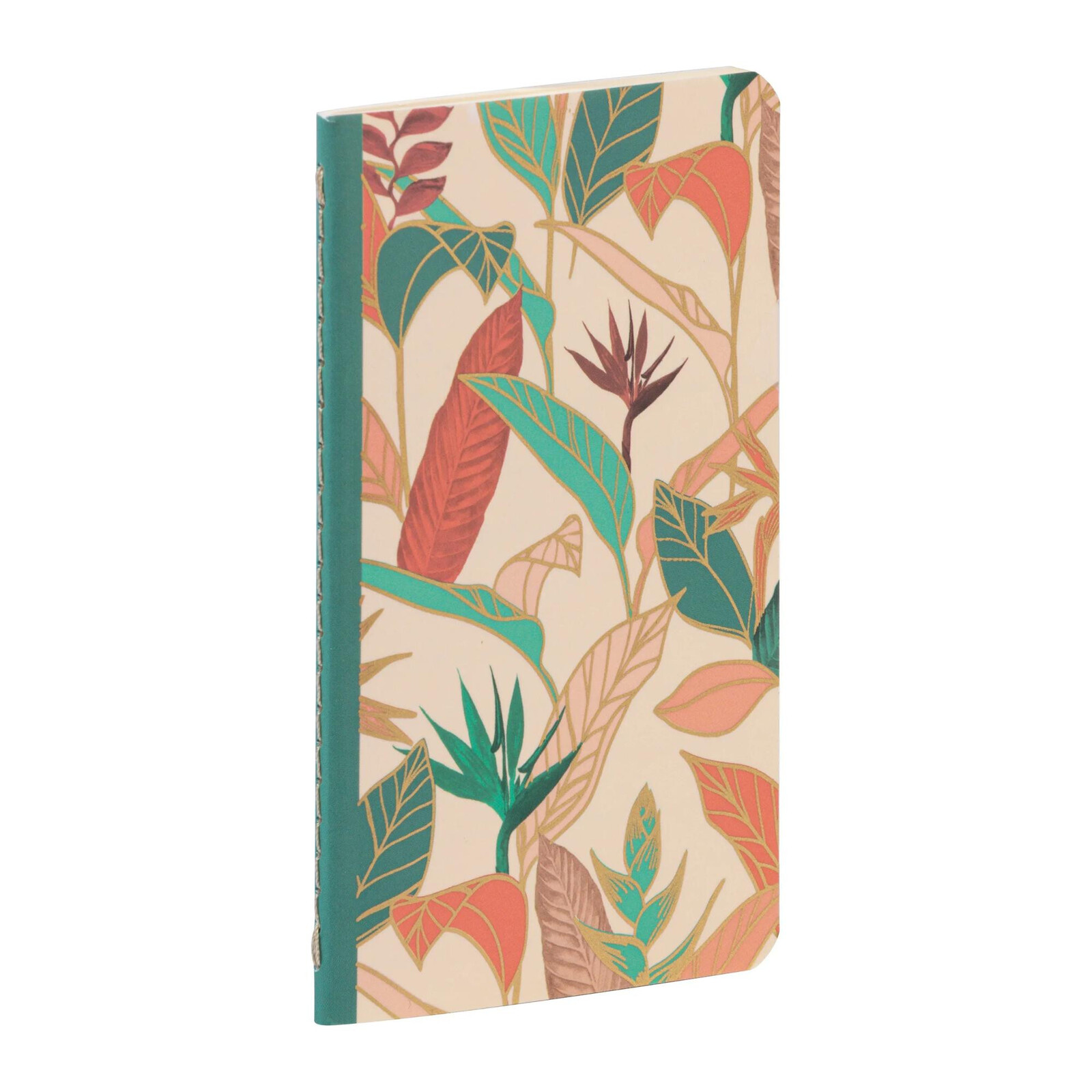 Sešit Gaia beige, 7,5x12cm, 24 listů, linkovaný – zelená