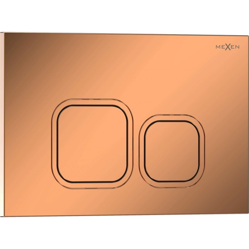 MEXEN Tex 03 splachovací tlačítko, růžové zlato lesklá 6103-09