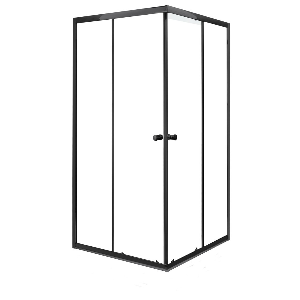 KERRA Kabina sprchová Olga SQ 80 ČERNÁ SOLO (bez vaničky) 5907548114471