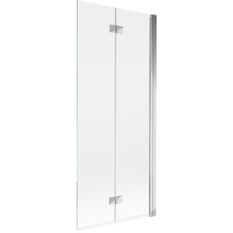 MEXEN MIST vanová zástěna 80x150 cm 6mm 2-s, chrom, čirá, pravá 8A9-080-002-01-00-P