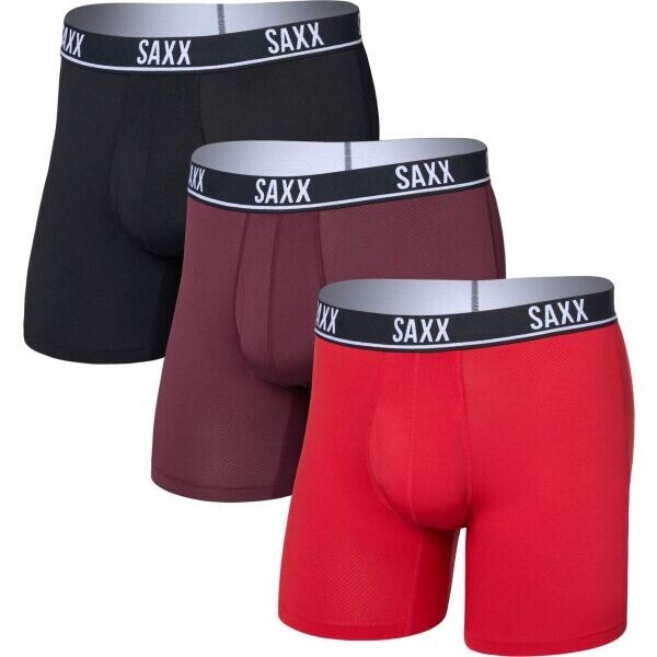 SAXX ESSENTIAL PERFORM MESH BOXER BRF FLY 3PK Pánské spodní prádlo, mix, velikost
