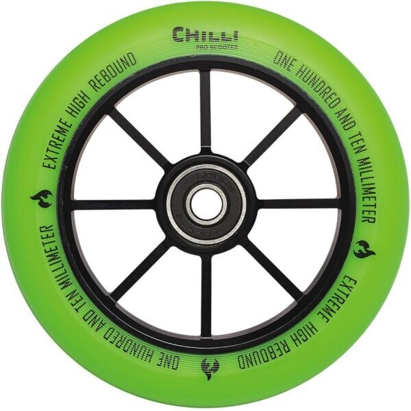 CHILLI BASE 110 MM Náhradní kolečko, zelená, velikost