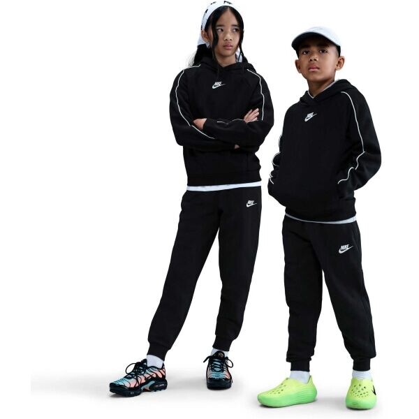 Nike K SPORTSWEAR CLUB FLC HDY TRACKSUIT Dětská tepláková souprava, černá, velikost
