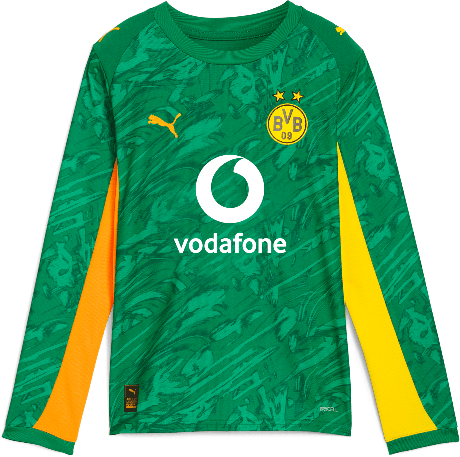 Dres s dlouhým rukávem Puma  Borussia Dortmund Goalkeeper Replica Long Sleeve Jersey 2025/26 Kids