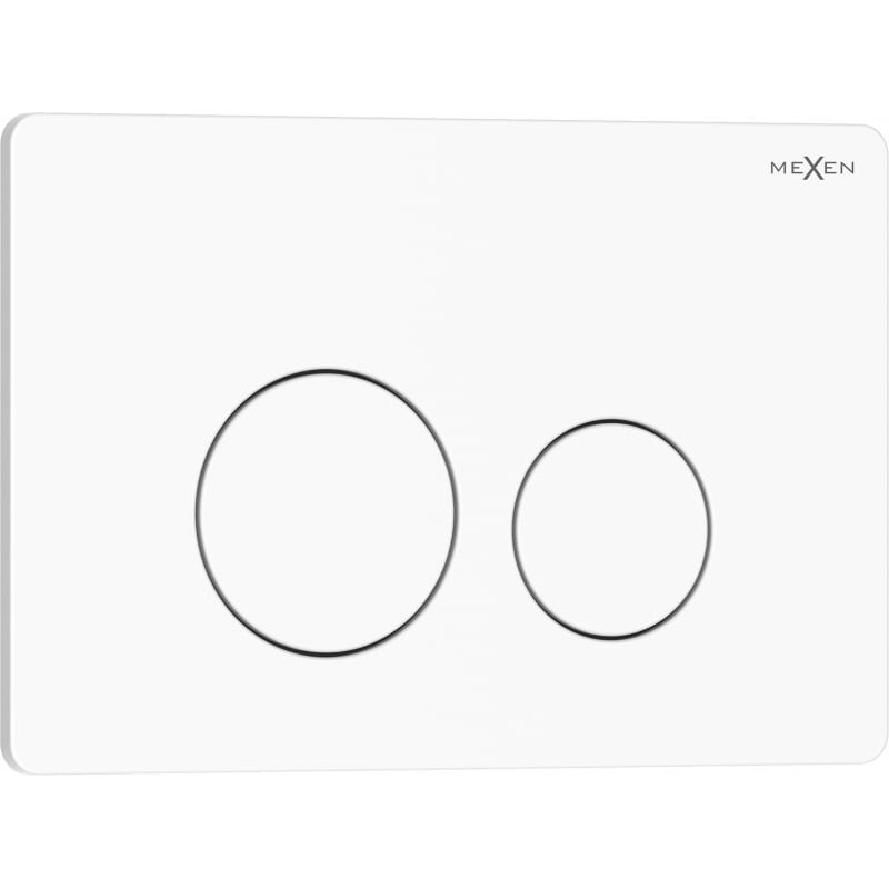 MEXEN Tex 06 splachovací tlačítko, bílá lesklá 6106-01