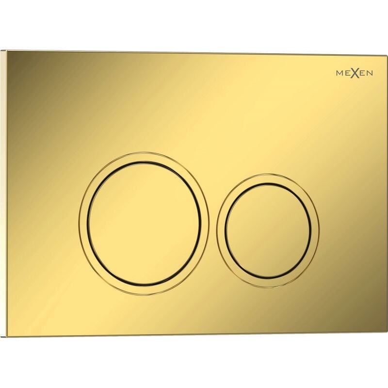 MEXEN Tex 01 splachovací tlačítko, zlatá szampański lesklá 6101-08
