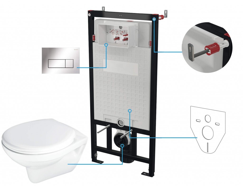 DEANTE WC sada Boro 200, vestavná, 6 v 1 CMOS6SPW