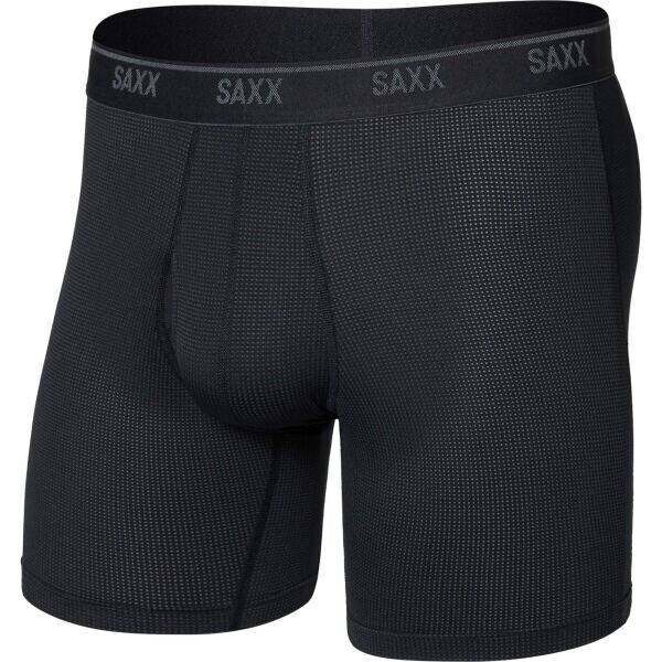 SAXX QUEST QUICK-DRY MESH BOXER BRIEF FLY Funkční boxerky, černá, velikost