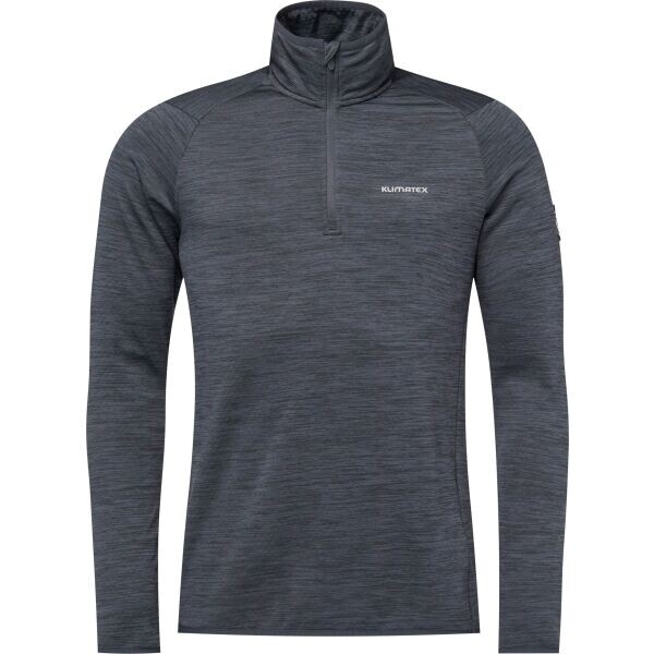 Klimatex ISAMU Pánská mikina s krátkým zipem, černá, velikost