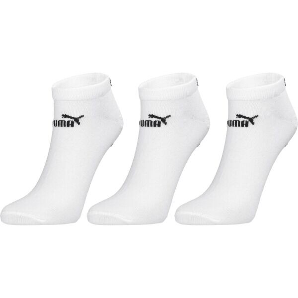 Puma ELEMENTS UNISEX PLAIN SNEAKER 3P Unisex ponožky, bílá, velikost