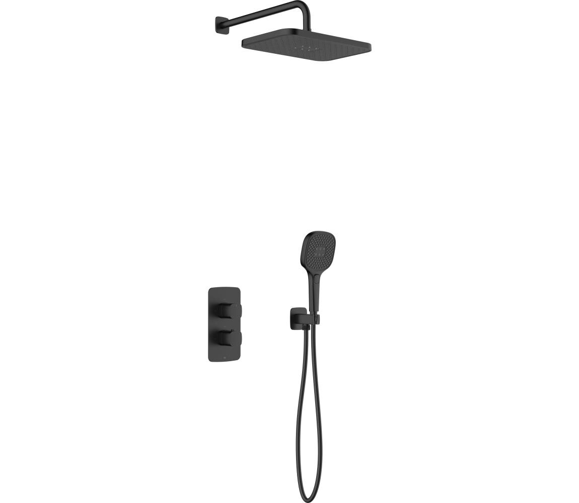 KFA Armatura KFA Armatura 5759-501-81 - Sprchová sada s term. podom. baterií MALAGA černá
